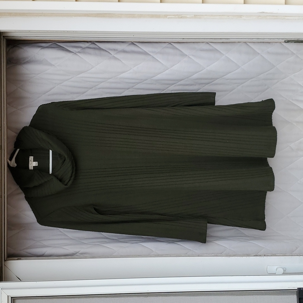 Cowl neck forest green tunic